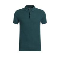 WE Fashion slim fit polo met textuur sea moss