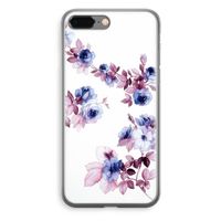 Waterverf bloemen: iPhone 8 Plus Transparant Hoesje