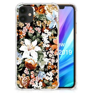 Case voor Apple iPhone 11 Dark Flowers