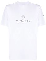 Moncler t-shirt en coton à logo imprimé - Blanc