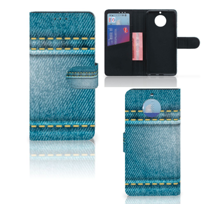 Moto G5S Wallet Case met Pasjes Jeans