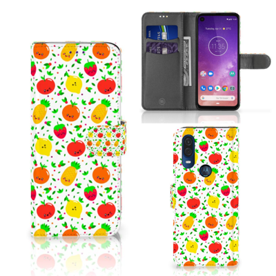Motorola One Vision Book Cover Fruits