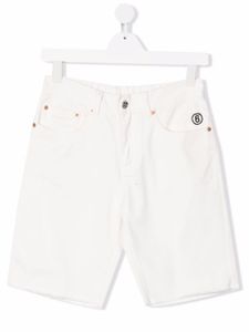 Maison Margiela short en jean à logo brodé - Blanc