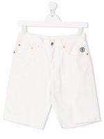 Maison Margiela short en jean à logo brodé - Blanc