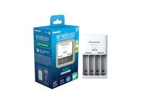 Panasonic 0 eneloop Basic lader, voor 2 of 4 AA/AAA NiMH-batterijen, met 2 ledlampjes & 6 veiligheidsfuncties Blauw