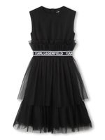 Karl Lagerfeld Kids robe à superposition en tulle - Noir