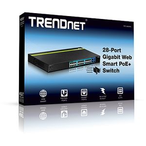 Trendnet TPE-2840WS netwerk-switch Managed Gigabit Ethernet (10/100/1000) Power over Ethernet (PoE) 1U Zwart