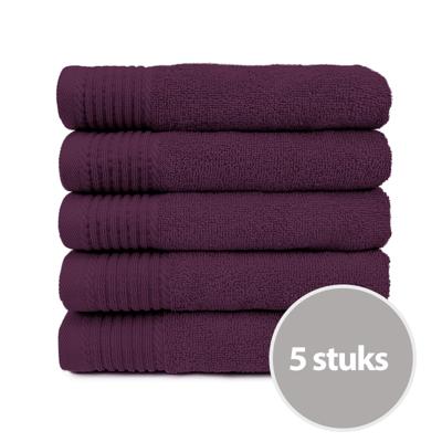 The One Handdoek Deluxe 50x100 550 gr Plum (5 stuks)