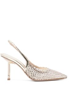 Le Silla Gilda 85mm crystal-embellished pumps - Or