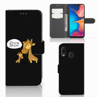 Samsung Galaxy A30 Leuk Hoesje Giraffe