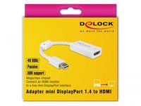 Delock 63935 Mini DisplayPort 1.4 Adapter naar HDMI 4K 60 Hz met HDR-functie Actief wit - thumbnail