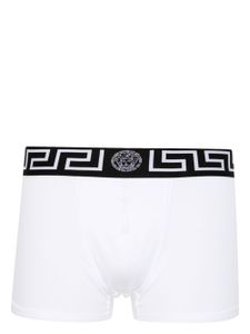 Versace short de bain à taille Greca - Blanc