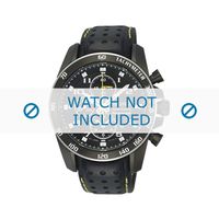 Horlogeband Seiko 7T62-0KV0 (04B) / SNAE67P1 / L01M012M0 Leder Zwart 21mm - thumbnail