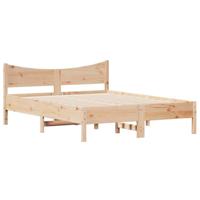 vidaXL Bedframe massief grenenhout 120x200 cm, tweepersoonsbed, bedombouw, frame, bed, dubbel bed, bed frame, ledikant, houten bedframe