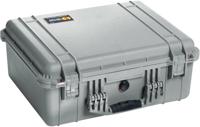 Peli 1550 SVF flightcase zilver met schuim 468x355x193 mm