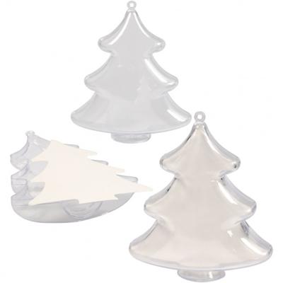 Creativ Company 52151 kerstornament Kerstboomversiering Kunststof Transparant 5 stuk(s)