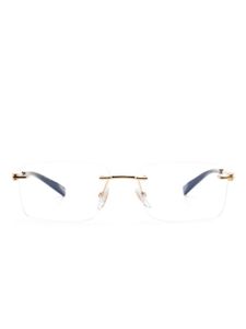 Chopard Eyewear lunettes de vue rectangulaires à logo gravé - Or