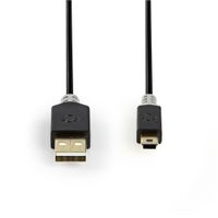 Nedis CCBW60300AT20 Kabel Usb 2.0 A Male - Mini 5-pins Male 2,0 M Antraciet - thumbnail