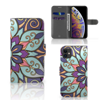 Apple iPhone 11 Hoesje Purple Flower - thumbnail