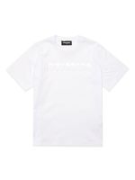 DSQUARED2 KIDS t-shirt en coton à logo pailleté - Blanc