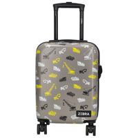 Zebra Trends Handbagage Kinder Koffer Travel Machines Grey - thumbnail