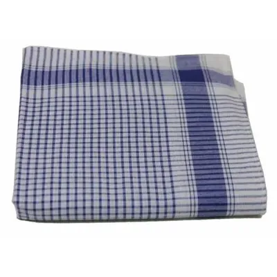 12 stuks Heren zakdoeken Vichy Blauw - 100% katoenen katoenen zakdoeken