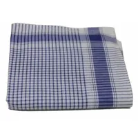 12 stuks Heren zakdoeken Vichy Blauw - 100% katoenen katoenen zakdoeken