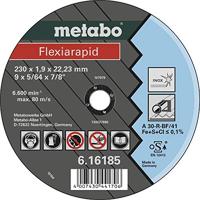 Metabo 616185000 616185000 slijpschijf voor haakse slijper Flexiarapid A30-R-BF INOX plat Ø 230 x 2,0 x 22,22 mm (verpakking van 25 stuks), 0 V, zwart