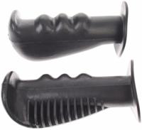 HZB handvat bmx freestyle cross rubber 105 mm zwart 2 stuks