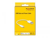 DeLOCK 83001 USB-kabel 0,15 m USB 2.0 USB A Micro-USB B/Lightning/Apple 30-pin Wit - thumbnail