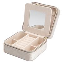 Sieradenbox creme-goudkleurig 50 x 115 x 115 mm