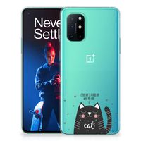 OnePlus 8T Telefoonhoesje met Naam Cat Good Day