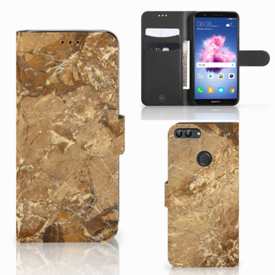 Huawei P Smart Bookcase Marmer Creme