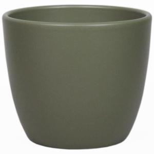 Floran Plantenpot - dennen groen - mat - keramiek - 13 x 12 cm   -