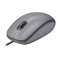 Logitech M110 Bedrade USB Muis, Stille Knoppen, Comfortabel Ontwerp op Volledige Grootte, Ambidextrous PC / Mac / Laptop - Grijs