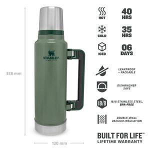 Stanley STANLEY The Legendary Classic Bottle 1,40L Hammertone Green