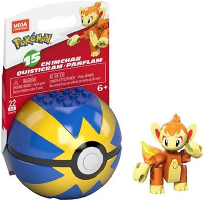 Mega Construx Pokemon - Chimchar in Quick Ball