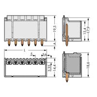 WAGO 2092-1403 Male behuizing (board) 2092 Totaal aantal polen: 3 Rastermaat: 5 mm Inhoud: 200 stuk(s)