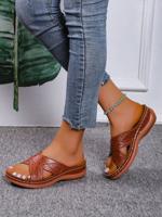 Vintage lichtgewicht Wig Sandalen