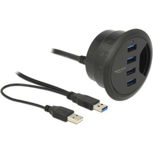 In-Desk Hub 4 Port USB 3.0 USB-hub