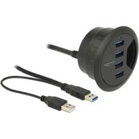 In-Desk Hub 4 Port USB 3.0 USB-hub - thumbnail