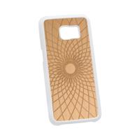 Telefoonhoesje met Houten inleg en Lasered Wood Inlay Kunststof/Elm Wood Telefoonhoesjes