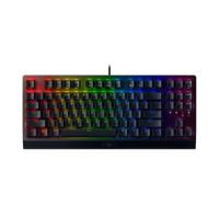 Razer BlackWidow V3 Tenkeyless (Gele Switches) - Compact mechanisch toetsenbord met Razer Chroma RGB (Kabelgeleidingsopties, Volledig programmeerbare toetsen) US Layout | Zwart