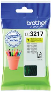 Brother inktcartridge, 550 pagina&apos;s, OEM LC-3217Y, geel