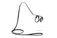 Beeztees Hearts servies voor katten, 1,20 m x 10 mm, zwart