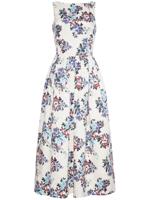 Adam Lippes Midi-jurk met bloemenprint - Wit