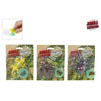 Jungle Expedition Stretchy Slijm Etend Reptiel Op Kaart 11cm - thumbnail