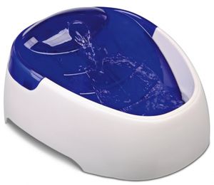 TRIXIE 24462 hond & kat voedings- en watervoorziening Kunststof Blauw, Wit Universeel Automatische drinkbak voor huisdieren