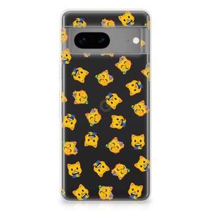 TPU bumper voor Google Pixel 7 Katten Emojis