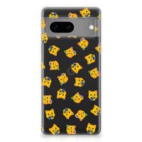 TPU bumper voor Google Pixel 7 Katten Emojis - thumbnail